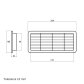 Flachkanal Abschlussgitter 220x90 mm