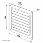 Lüftungsgitter Metall 150x150 mm mit Insektenschutz weiß
