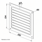 Lüftungsgitter Metall 250x250 mm mit Insektenschutz weiß