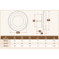 Tellerventil aus Holz (Kiefer) 125 mm