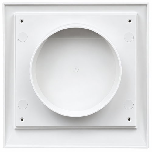 Lüftungshaube 150 mm Weiß Kunststoff mit Rückstauklappe